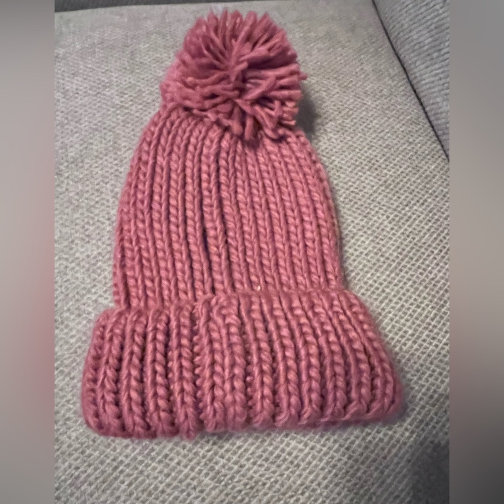 Justin & Taylor Berry Color Pompom Beanie Hat